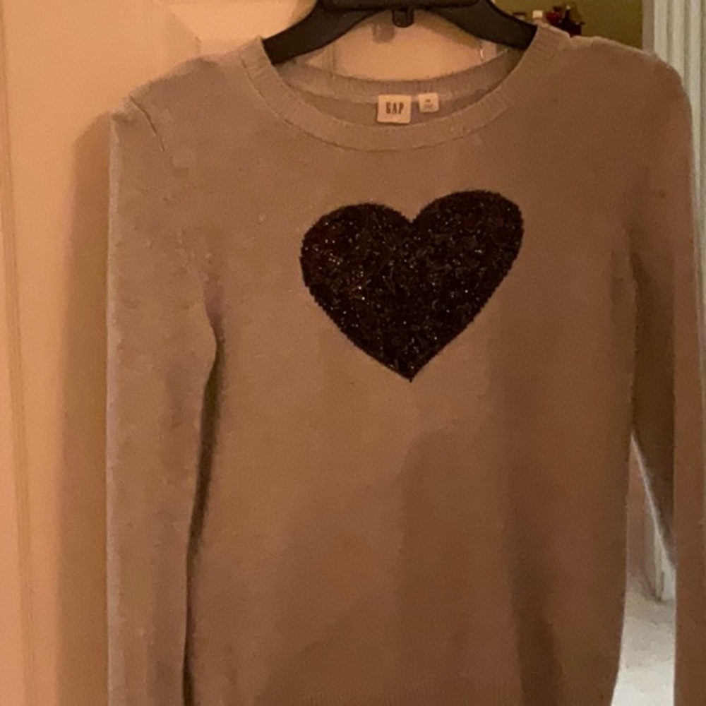 Sparkly long sleeve crew neck Gap sweater.
